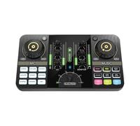 Goufride Mixer Audio Professionale Podcast Microfono Kit Scheda Audio per Smartphone Laptop Computer Registrazione Vlog Live Streaming