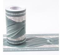 GouieRylin Carta Adesivo Per Paretibordi Per Carta Da Parati Autoadesivi Rimovibile Per Cucina Bagno Piastrelle Adesivo Per Pareti Autoadesiva Velo verde 10.6cm X 1000CM