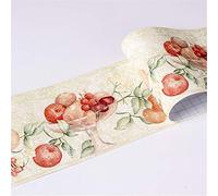 GouieRylin Carta da parati autoadesiva per bordo del bagno, impermeabile, bordi per pareti della cucina, in PVC, rimovibile, bordo delle piastrelle frutta gialla 10.6cm X 500CM