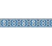 GouieRylin Carta da parati autoadesiva per bordo del bagno, impermeabile, bordi per pareti della cucina, in PVC, rimovibile, bordo delle piastrelle Blu 15cm X 500cm