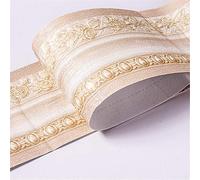 GouieRylin Greche Adesivo Per Pareti Bordo Decorazione Autoadesiva Rimovibile Per Cucina Bagno Piastrelle Adesivo Per Pareti Autoadesiva Stile europeo beige 10.6cm X 500CM