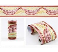 GouieRylin Wall Border-Autoadesivo adesiva muro decorativa drappeggio rosso 10cm X 900cm