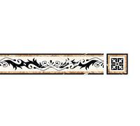 GouieRylin Wall Border-Autoadesivo adesiva muro decorativa Nero 10cm X 300cm