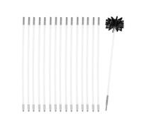 GOUJIAN Kit for La Pulizia della Canna Fumaria for Stufe A Pellet, Spazzola in Nylon for La Pulizia della Canna Fumaria, Aste Flessibili for La Pulizia della Canna Kit Pulizia Camino(18 Rods,410mm)