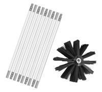 GOUJIAN Kit for La Pulizia della Canna Fumaria for Stufe A Pellet, Spazzola in Nylon for La Pulizia della Canna Fumaria, Aste Flessibili for La Pulizia della Canna Kit Pulizia Camino(9 Rods,610mm)