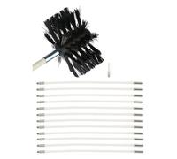 GOUJIAN Kit for La Pulizia della Canna Fumaria for Stufe A Pellet, Spazzola in Nylon for La Pulizia della Canna Fumaria, Aste Flessibili for La Pulizia della Canna Kit Pulizia Camino(12 Rods,410mm)