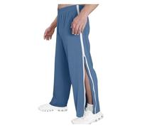 GOUJIAN Pantalone Tuta Uomo Pantaloni da Jogging Sportivi in Cotone con Cerniera su Tutta La Lunghezza, per Riabilitazione Elastico in Vita, Fisioterapia ，M-3XL Pantaloni della Tuta(Blue,3XL)
