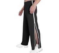 GOUJIAN Pantaloni da Jogging da Uomo in Cotone con Cerniera A Lunghezza Intera for Il Tempo Libero Larghi for La Riabilitazione da Allenamento Pantaloni della Tuta(Black C,3XL)