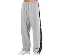 GOUJIAN Pantaloni da Riabilitazione da Uomo, Apertura Laterale, Jogging, Foderati Caldi, A Fissaggio Rapido, Bottoni A Pressione, Sportivi, for Il Tempo Libero Pantaloni della Tuta(Gray,L)
