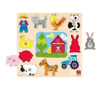 Goula 53025-Puzzle Silhouette Fattoria, Multicolore, 53025