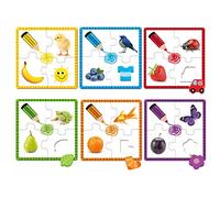 Goula Puzzle a 6 Legno e Cartone per Imparare i Colori da 2 Anni, Multicolore, 53475