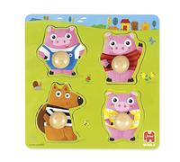 Goula 3 porcellini-Puzzle di Legno per Bambini-da 1-2 Anni, Multicolore, Large, 59452