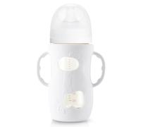 Goule in silicone - 4.61x4.17x2,6 pouces poor lus bouteillus di bébé, bouteilles de bébés manches en silicium avec des poignées doubles, un protecteur anti-casse pour nourrir les jeunes, los e