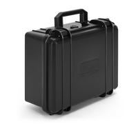 Goumthe Custodia rigida impermeabile con inserto in schiuma, custodia rigida per fotocamera portatile con spugna personalizzabile e doppi fori per lucchetto, cassetta degli attrezzi da volo antiurto