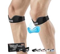 GOUNOD Osgood Schlatter - Confezione da 2 cinghie di supporto per tendine rotuleo in silicone, per alleviare il dolore al ginocchio, per basket, maglioni, tendinite, corsa, escursionismo, calcio