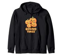 Gourd Times Kawaii Pumpkins Halloween Jack o Lanterna Felpa con Cappuccio