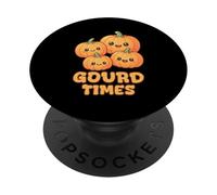 Gourd Times Kawaii Pumpkins Halloween Jack o Lanterna PopSockets PopGrip Adesivo