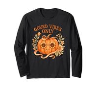 Gourd Vibes Only Cute Boho Hippie Pumpkin Fall Estetica Maglia a Manica