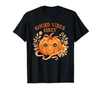 Gourd Vibes Only Cute Boho Hippie Pumpkin Fall Estetica Maglietta