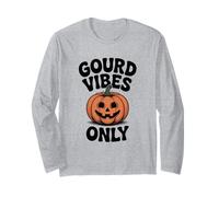 Gourd Vibes Only Cute Pumpkin Fun Halloween Maglia a Manica
