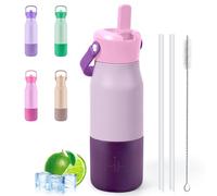 Gourde Isotherme- 900ml- Gourde avec Paille, sans BPA, Bouteille Isotherme