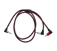 GOURIDE 90 gradi 3,5 mm maschio a 2 RCA maschio cavo ad angolo retto stereo AUX Y Splitter cavo microfono spina per computer portatile 1 m