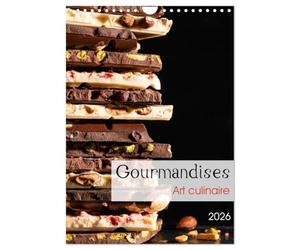 Gourmandises - Art culinaire (Calendrier mural 2026 DIN A4 horizontal), CALVENDO calendrier mensuel: Douceurs, desserts et chocolat
