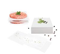 GOURMEO Fogli di Carta Antiaderente 500 Pezzi per pressa per Hamburger, Rotondi, Diametro 14x14 cm | Carta da Forno, Fogli Separatori per Hamburger polpette