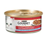 Gourmet 24 x 195 g umido gatto - Tocchetti Mignon in Salsa Trota & Salmone