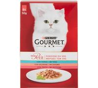 gourmet 8x Mon Petit con Carni Delicate Tonno, Salmone, Trota 6x50g 761303445381