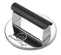 Gourmet Easy Pressa per Hamburger in Acciaio Inox Antiaderente | Robusta pressa per Hamburger | Pressa per Hamburger con Manico Resistente al Calore | Pressa per Burger | Pressa per Hamburger