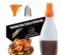 Gourmet Easy Spazzola in Silicone con Dispenser, per Barbecue | Dispenser integrato per un'applicazione rapida e senza sforzo, ideale per barbecue e pasticceria.