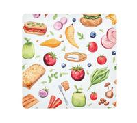 Gourmet Food Camera Wrap Cloth Squares Magic panno autoadesivo per obiettivo fotocamera antigraffio protezione lente trucco Wrap panno borsa 35,1 x 35,1 cm, Multicolore, 13.8x13.8in, moderno
