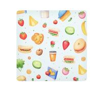 Gourmet Food1 - Panno adesivo quadrato magico per obiettivo, protezione antigraffio per obiettivo, 35 x 35 cm, Multicolore, 13.8x13.8in, moderno