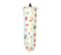 Gourmet Food1, porta sacchetti di plastica da appendere, organizer per sacchetti della spesa, riutilizzabili, lavabili, dispenser per casa e cucina, confezione da 1