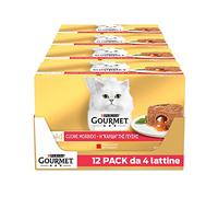 GOURMET Gold - Cibo Umido Gatto Adulto, Mousse con Manzo e Pollo. 24 Lattine da 85 g