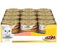 GOURMET Gold Dadini in Salsa con Verdure Cat Lattina Multipack 24x85G SALMONE E POLLO