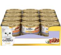 GOURMET Gold Dadini in Salsa con Verdure Cat Lattina Multipack 24x85G VITELLO E VERDURE