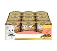 GOURMET Gold Delizie in Salsa Cibo Umido per Gatti Adulti Filettini con Salmone 24 Lattine da 85g