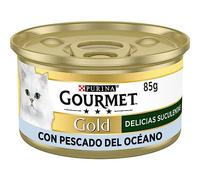 Gourmet Gold Delizie Succulente, cibo umido per gatti con pesce dell'oceano, 24 lattine da 85 g