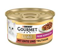 Gourmet Gold Doppio piacere 12 x 85 g Alimento umido per gatto - Anatra e Tacchino