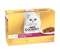 Gourmet Gold Duo Delice 12 x 85 g Alimento umido per gatti - Mix Luxus