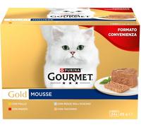 Purina Gourmet Gold Mousse Umido Gatto Multipack 24x85g: Multigusto