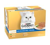 Prezzo speciale! 24 x 85 g Gourmet Gold - Mousse Mix di Carne (Coniglio, Vitello, Manzo, Agnello)