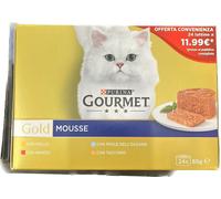 Gourmet Gold Mousse Manzo/Pollo/Pesce/Tacc [1 confezione da 24 lattine x 85 gr]