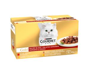 Gourmet Gold pezzi di carne in sugo multipack 12 x (4 x 85 g)