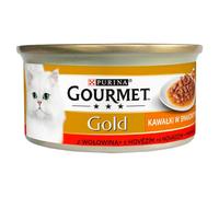 GOURMET Gold Sauce Delights con manzo, 85 g, cibo umido per gatti