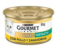 Gourmet Gold Tartelette, Cibo Umido per Gatti Adulti, patè di Pollo e Carote, Confezione da 24 lattine da 85 g