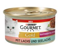 Gourmet Gold Tortini 12 x 85 g - Intrecci di gusto con Salmone e Merluzzo