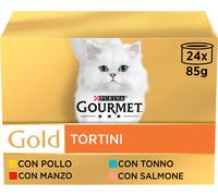 Gourmet Gold Tortini Cat Lattina Multipack 24x85G MIX CARNE E PESCE